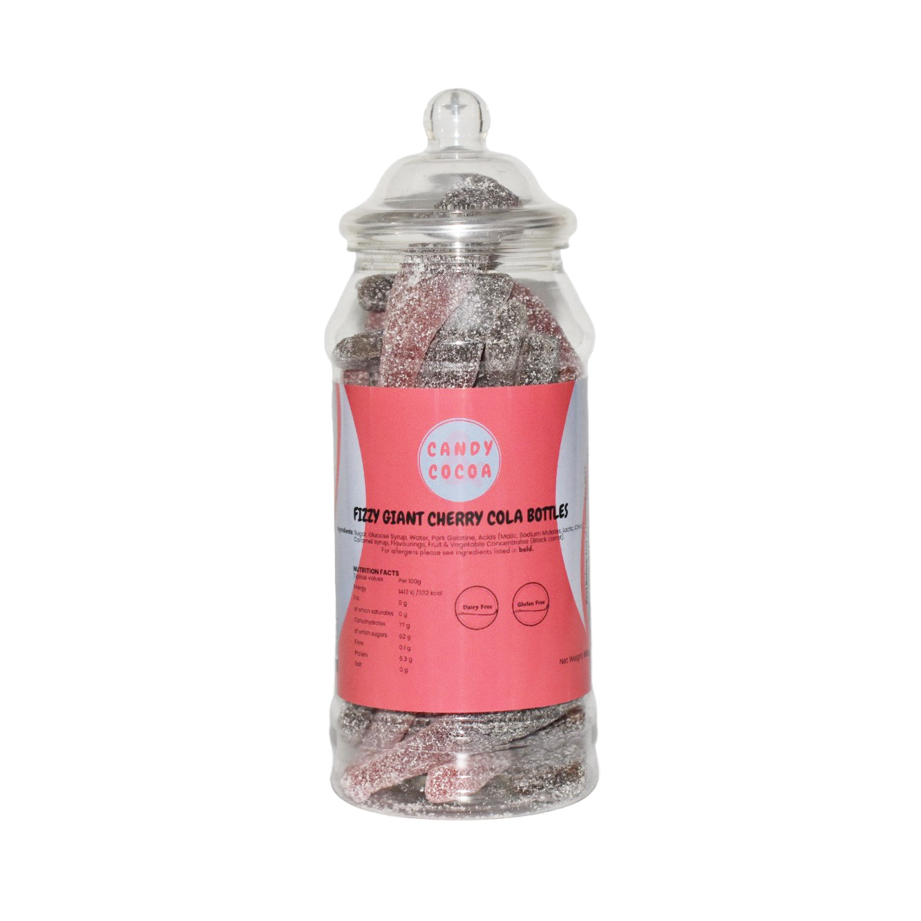 Jumbo Fizzy Cherry Cola Bottles - Jar