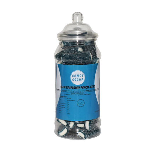 Fizzy Blue Raspberry Pencil Bites - Jar