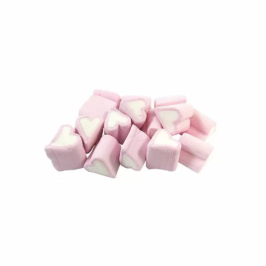 Pink And White Mini Heart Mallows