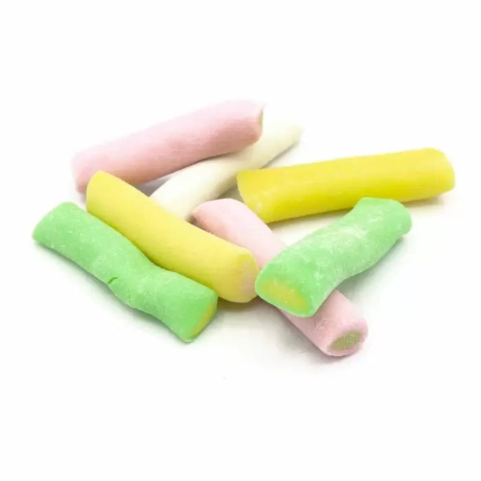 Dusted Rhubarb and Custard Tubes