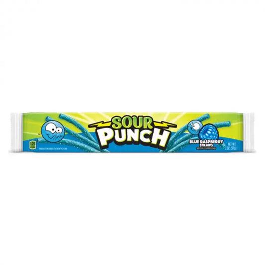 Sour Punch Blue Raspberry Straws