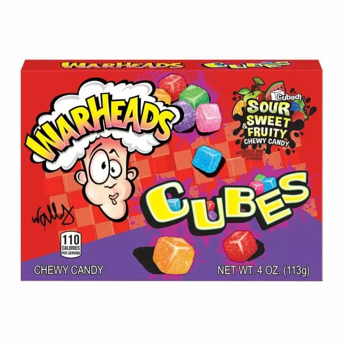 Warheads Sour Chewy Cubes Theatre Box